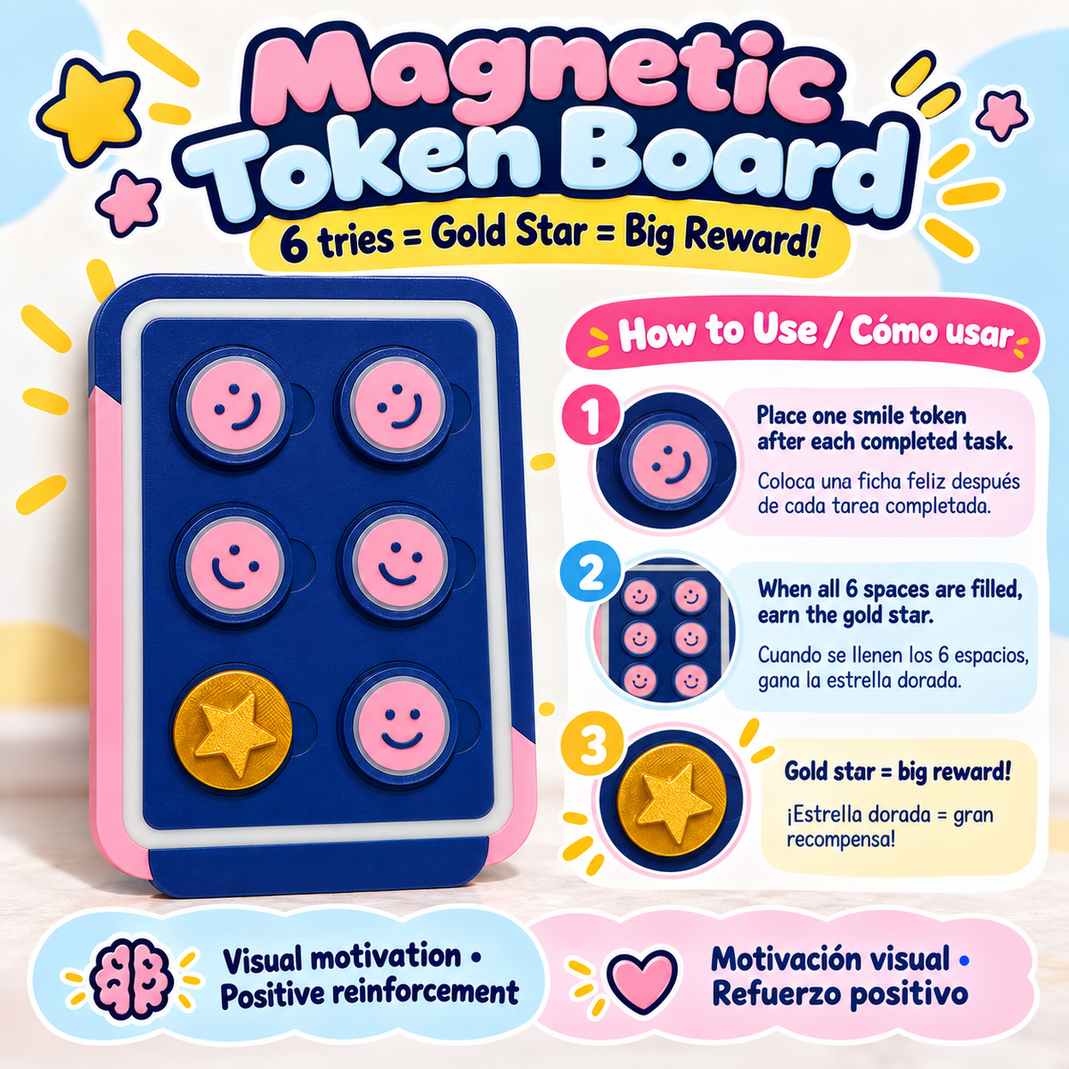 Magnetic Token Board – 6 Steps to a Big Reward