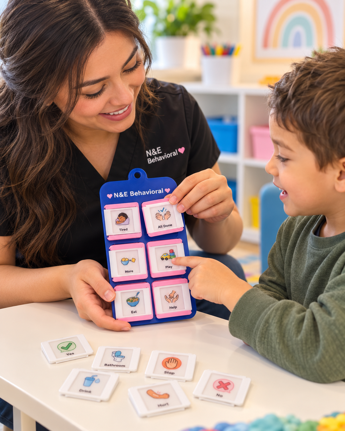 Interchangeable AAC Communication Clicker Board – Visual Communication Tool | PRE-ORDER