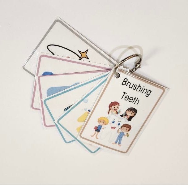 Tooth Flash Card Layout Brushing Teeth Flashcards – N&E Behavioral