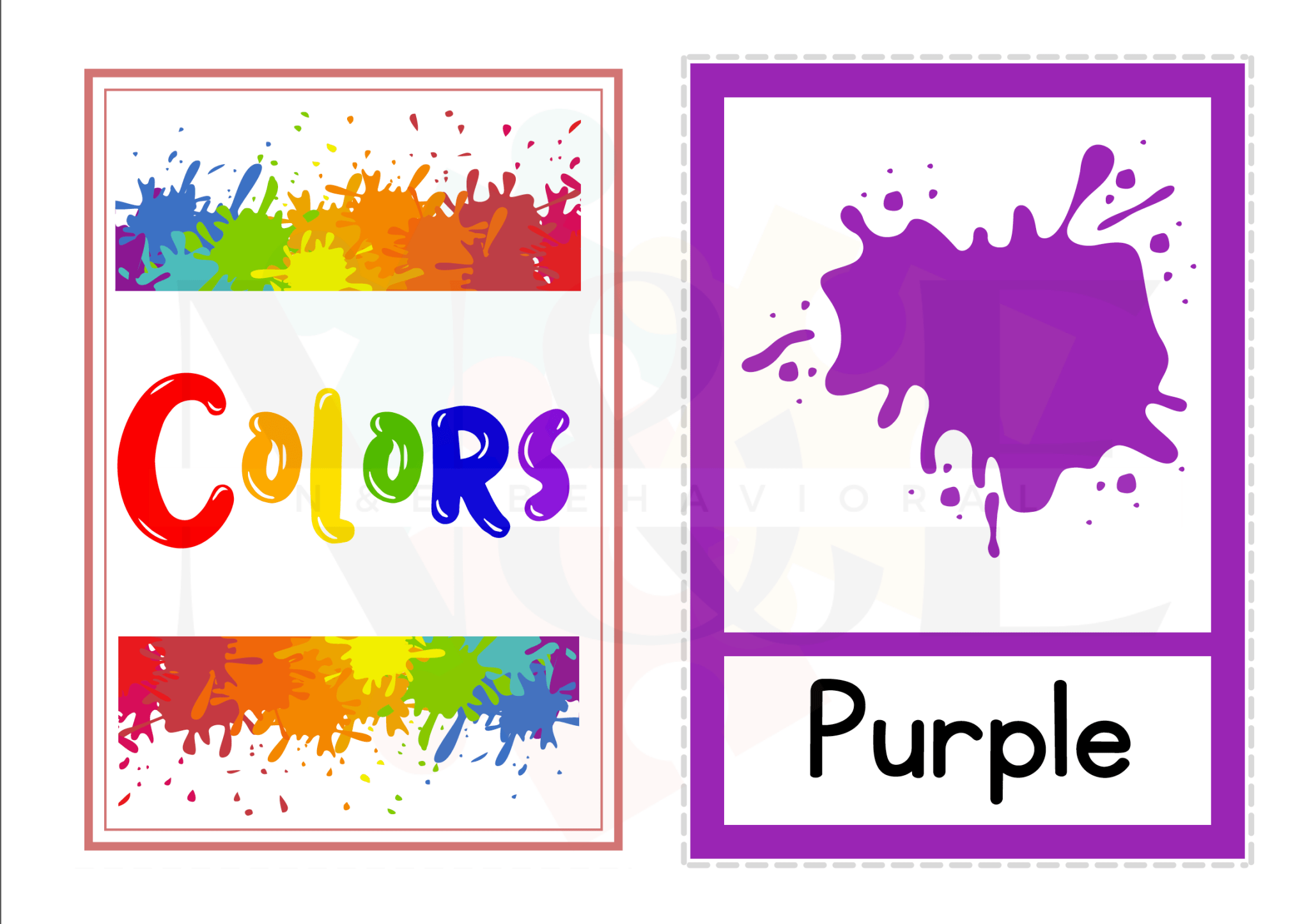 Color FlashCards – N&E Behavioral